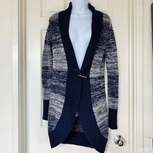 WHO
 Purple Marled Merino Cashmere Cardigan